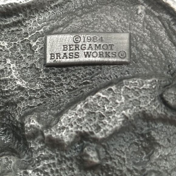 Vtg 1984 3D EAGLE In Flight Bergamot Brass Works Pewter Belt Buckle Made in USA - Picture 4 of 4